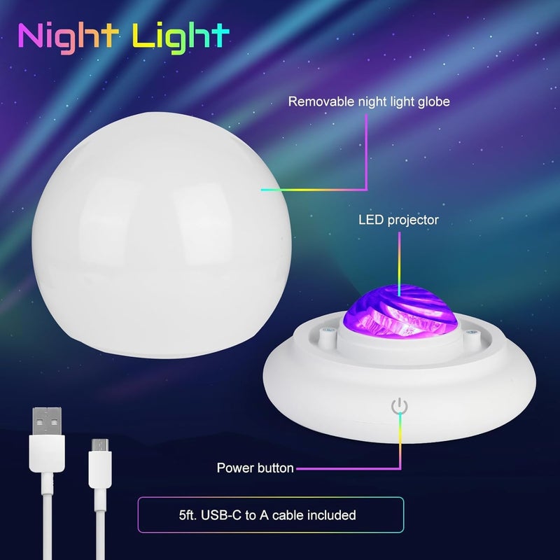 Excefore Galaxy Star Projector Night Light with 15 Colors & Remote – Portable Cordless Aurora Projector for Kids & Adults - Image 3