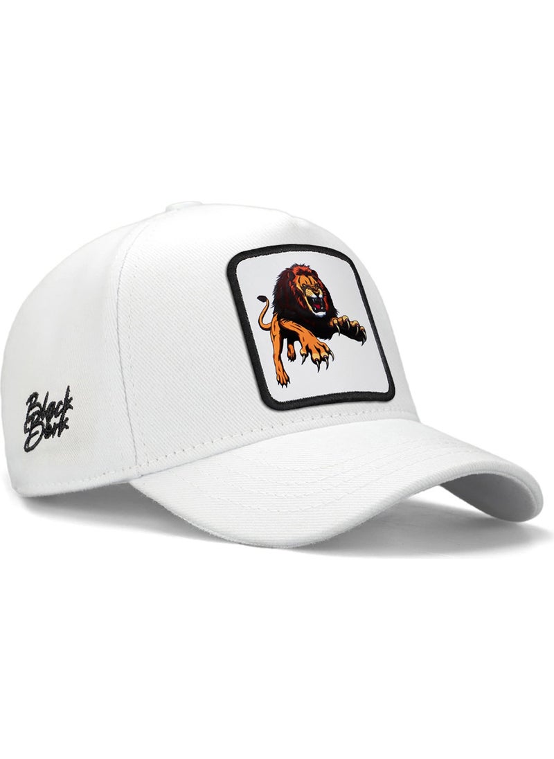 Black Börk BlackBörk V1 Baseball Kids Lion - 2 Code Logo Unisex White Children's Hat (Cap)  - Image 1