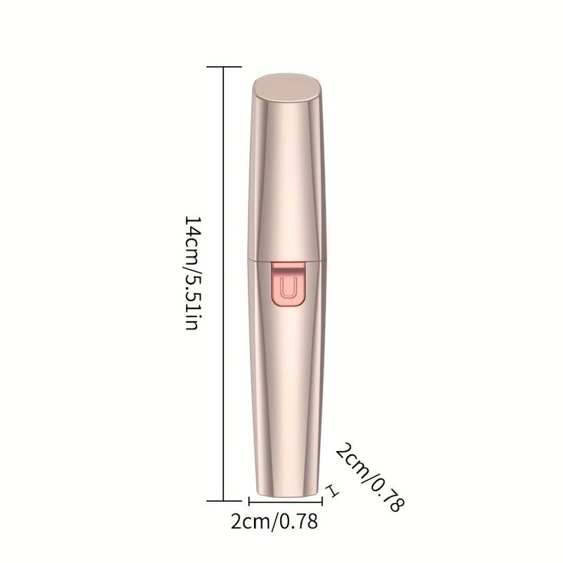 2 In 1 White Usb Rechargeable Women Facial Hair Removal Device Portable Electric Nose Hair Clipper Eyebrow Trimmer Gift For Women - Image 2