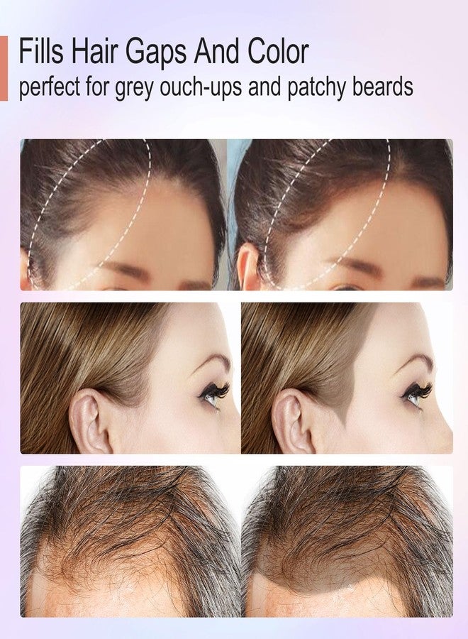 Acomler بودرة تغطية الجذور الفورية من أكميلر، لون شعر بني داكن لتغطية الشعر الخفيف والشعر الرمادي، بودرة شعر للنساء والرجال مع حواجب، خط اللحية، بقع الصلع (بني)  - Image 5