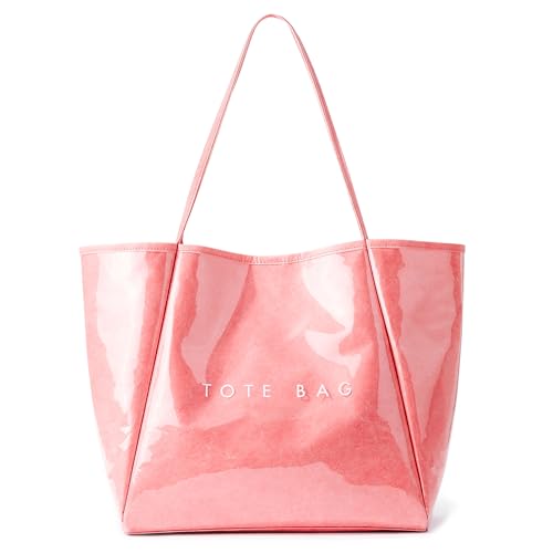 KALIDI FANCY FOREST KALIDI Large PVC Tote Bag Women Weekender Hobo Bag Travel Purse Trendy Kraft Paper Oversize Shoulder Handbag for Work College Beach - Image 1