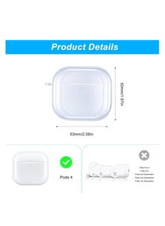 Generic Case Compatible with AirPods 4 Case Cover Clear for Airpod 4 Case, Compatible with AirPods 4th Generation Case, Shock Resistant & Drop Protection Cover Case with Lanyard, for Airpods 4 Cases  - Image 4