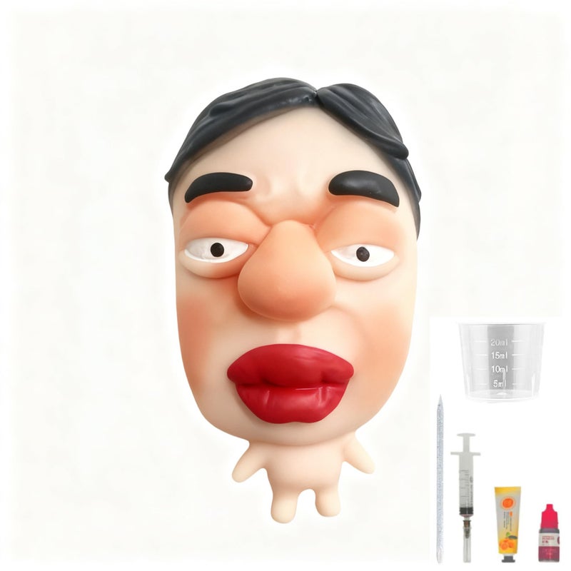 CIYOJA Pimple Popper Toy Set Ultra Soft Cute Face Pimple Popping Fidget Toy Refillable Pimple Toy with Sensory Cream Silicone Squishy Squeeze Toy for Stress Relief Anxiety ReliefPoutFace - Image 3