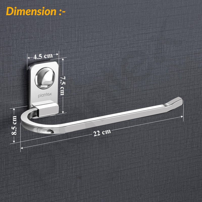 Plantex Metro Platinum Stainless Steel Hand Towel Ring/Napkin Hanger for Bathroom/Towel Holder for wash Basin/Bathroom Accessories - Image 5