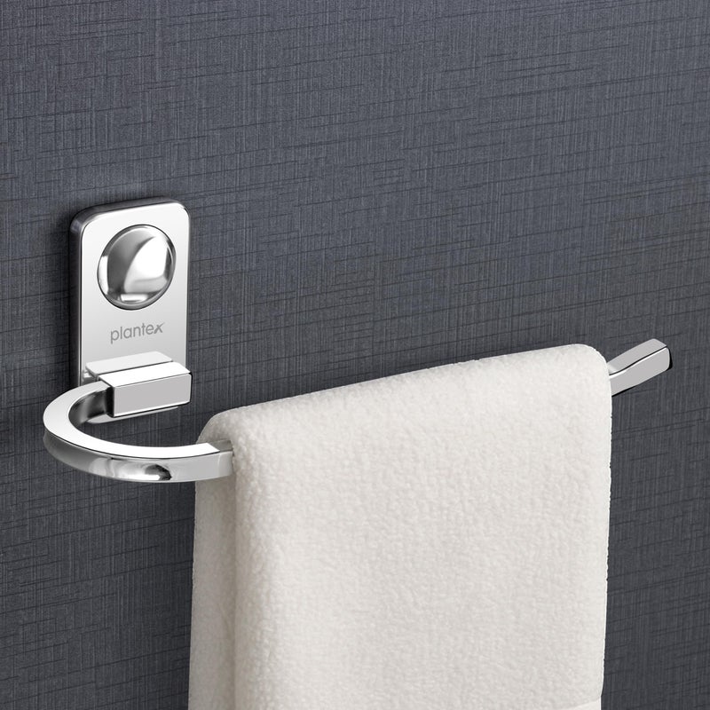 Plantex Metro Platinum Stainless Steel Hand Towel Ring/Napkin Hanger for Bathroom/Towel Holder for wash Basin/Bathroom Accessories - Image 1