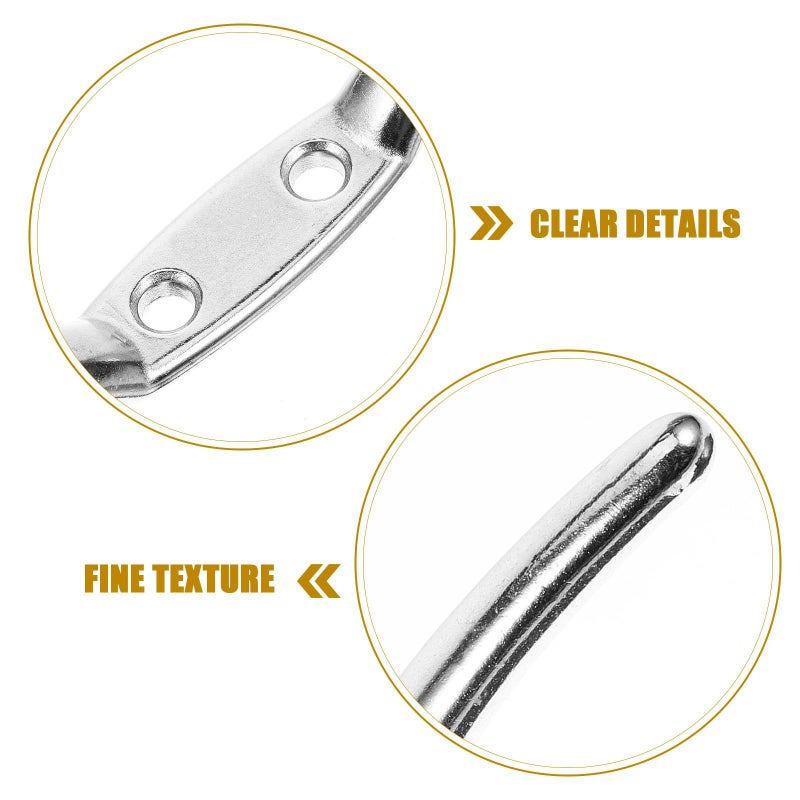 Kisangel 2 Piece Stainless Steel Marine Flag Pole Cleat Mounting Hook For Flagpole Rope Positioning 6 Inch Flag Pole Base - Image 4