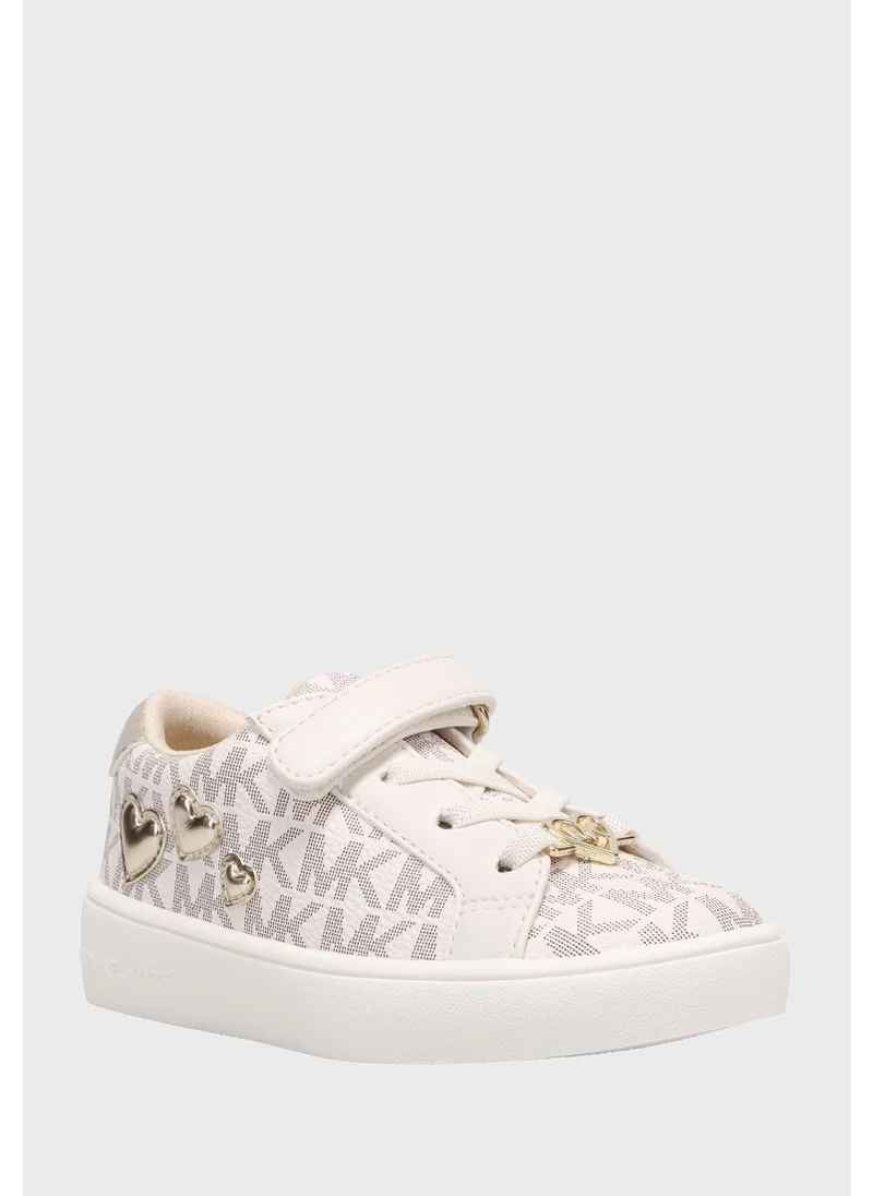 Michael Kors Youth Wht/Gldglt/Gldpp Low Top Sneakers