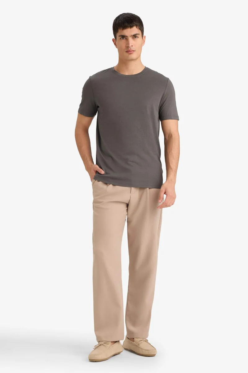 DeFacto Slim Fit Short Sleeves Crew Neck T-shirt