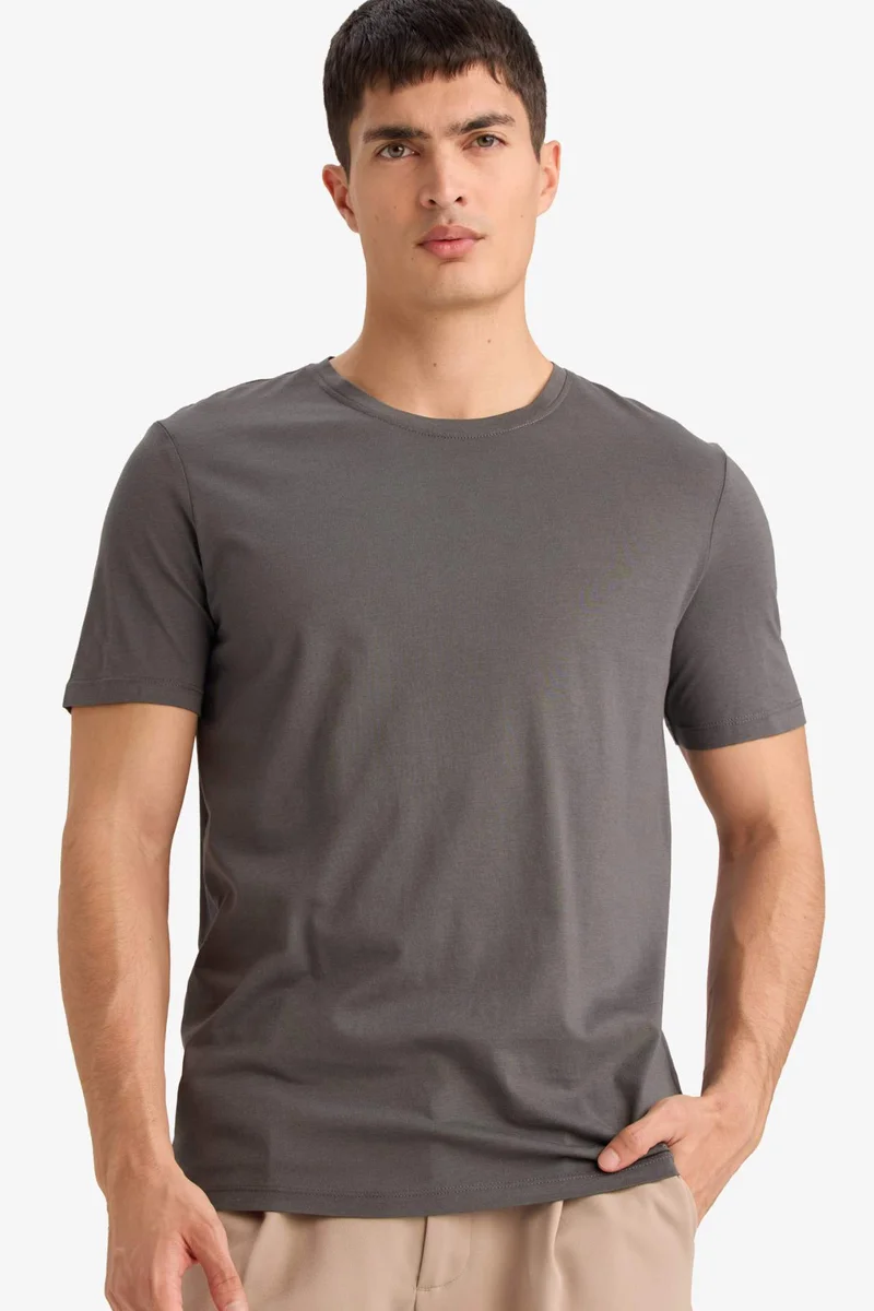 DeFacto Slim Fit Short Sleeves Crew Neck T-shirt
