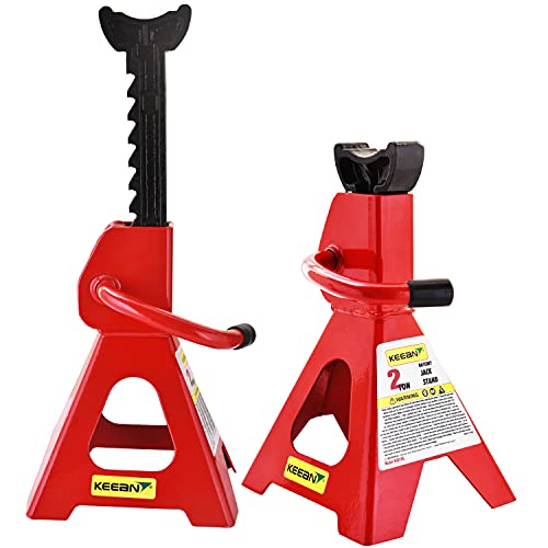 KEEAN 2 TON STEEL CAR JACK STAND WITH HEAVY DUTY SELF LOCKING RATCHET HANDLE (AUTOMOTIVE) (SET OF 2 PIECES) - Image 2