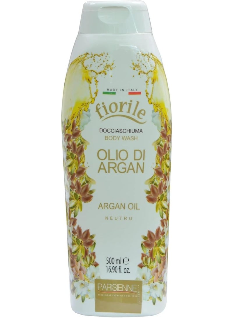fiorile Parisienne Fiorile Argan Oil Body Wash 500ml | Nourishing & Moisturizing Shower Gel | Enriched with Argan Oil | Soft & Smooth Skin | Daily Use Body Cleanser - Image 1