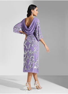 Amelia Rose Embellished Mesh Detailed Dress  - Image 2