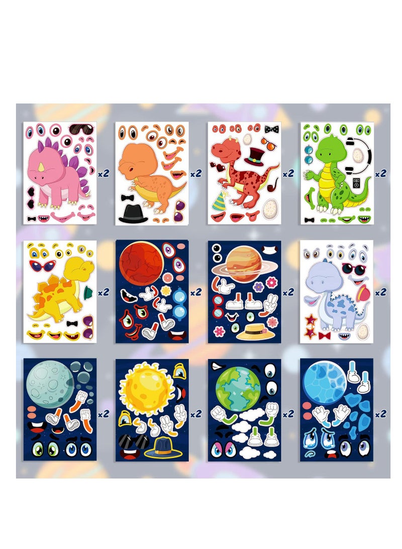 Excefore DIY stickers, Cartoon Animals Wall, 24 Shee Make Your Own Stickers, for Kids Rooms Baby Bedroom Wardrobe Door Decoration Mix And Match Stickers Sheet Craft Sticker, Gift, Party Favors - Image 3