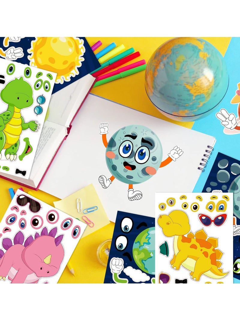 Excefore DIY stickers, Cartoon Animals Wall, 24 Shee Make Your Own Stickers, for Kids Rooms Baby Bedroom Wardrobe Door Decoration Mix And Match Stickers Sheet Craft Sticker, Gift, Party Favors - Image 2