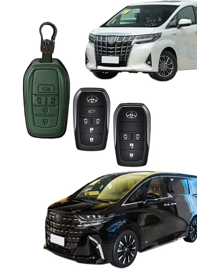 Car key sleeve, suitable for Toyota 5-key key sleeve, perfectly wraps the car key, which is fall-resistant, wear-resistant and high-end. Material: cowhide. goodcar - Image 1