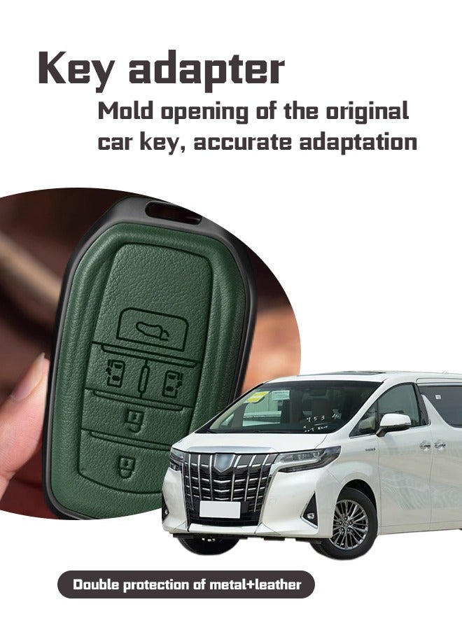 Car key sleeve, suitable for Toyota 5-key key sleeve, perfectly wraps the car key, which is fall-resistant, wear-resistant and high-end. Material: cowhide. goodcar - Image 2