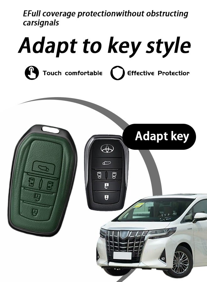 Car key sleeve, suitable for Toyota 5-key key sleeve, perfectly wraps the car key, which is fall-resistant, wear-resistant and high-end. Material: cowhide. goodcar - Image 3