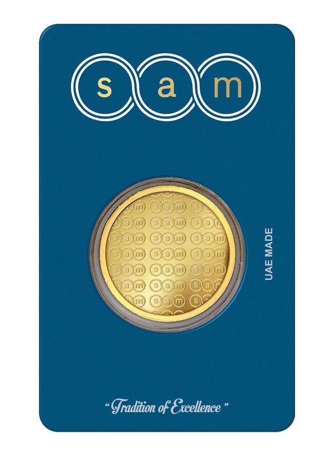 SAM Precious Metals SAM 24K 0.50 Ounce Gold Coin (999.9 Pure) – Certified Gold Coin with Assay Card & Serial Number – Gold Investment Coin for Savings, Gifting & Wealth Protection – Minted Gold Coin - Image 1