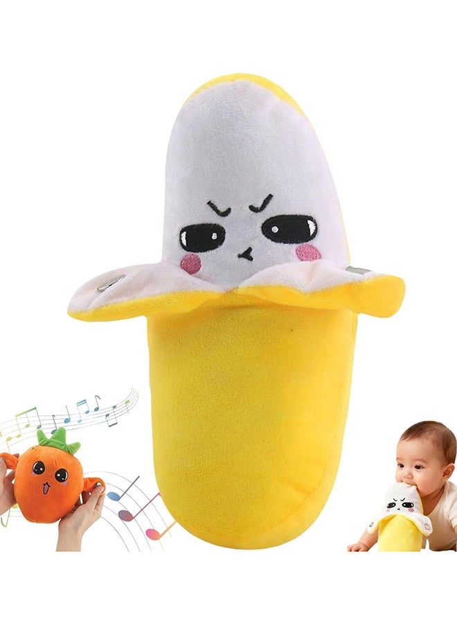 Toyland Banana Sound Plush Toy, Induction Beat Piano Plush Toy, Fruit Interactive Musical Sensing Rhythm Instrument Toy, Multiplayer Electronic Piano Stuffed Animal Adorable Animate Gift, Yellow - Image 1