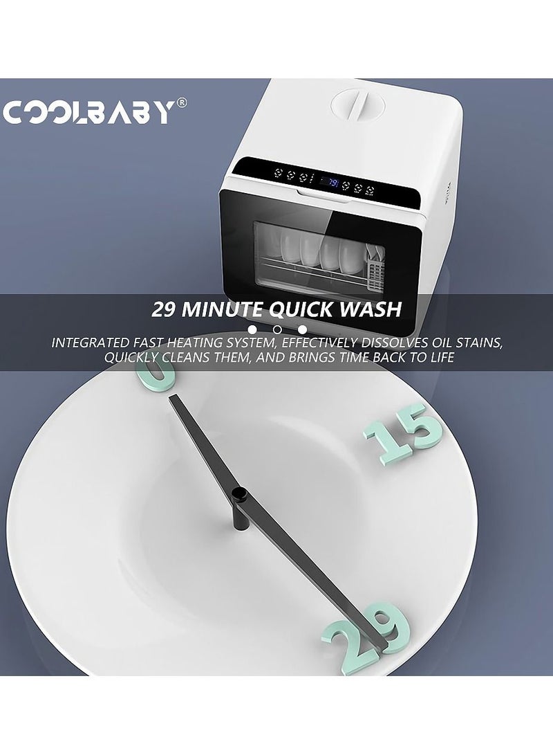 Cool Baby Mini Automatic Dishwasher Protable Kitchen Table Household Dishwasher Multi-function Flume Embedded Desktop Dish Washer - Image 4
