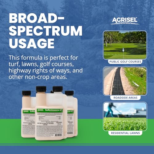 Agrisel Sulfentrazone 4F Weed Killer, Pre-Emergent and Post-Emergent, Broad-Spectrum Control, Stops 100+ Weeds, Pet Safe, Includes 3-Pack of Agrisel Protective Gloves, 8 Ounces - Image 4