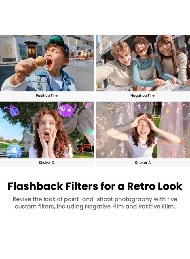 Insta360 GO 3S Retro Bundle Special Edition 128GB | Small 4K Vlogging Camera, Hands-Free POV Cam, Retro Filters, 4K30fps, Extra Bttery, Lightweight Wearable Vlog Camera for Street & Daily Shots - Classic Red - Image 5