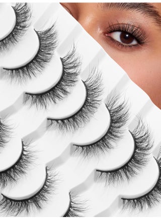 False Eyelashes Wispy Lashes Natural Look Lashes Soft Faux Mink Eyelashes Volume Fluffy Lashes Fake Eyelashes Soft Lash Set（7 Pairs） - view 3
