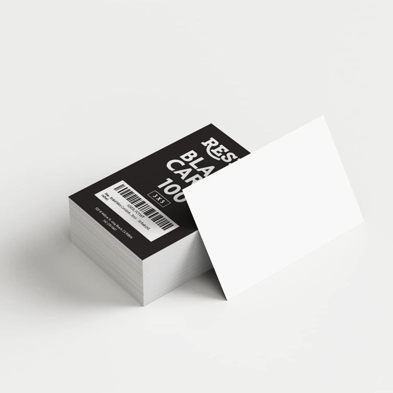 Reskid 100 Pack of 3x5 inches Thick Heavyweight Index Cards on 110lb Card Stock - Perfect for Note-Taking, Studying, and Organization - Ideal for Classrooms, Office, and Home Use (3x5, Inches) - Image 1
