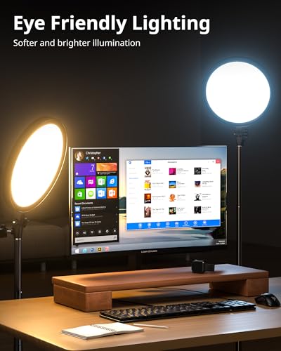 UBeesize Professional Ring Light with Stand Phone Holder Remote 6500K FullScreen LED Lighting for Makeup Photography Studio Barber and Live Streaming - Image 3