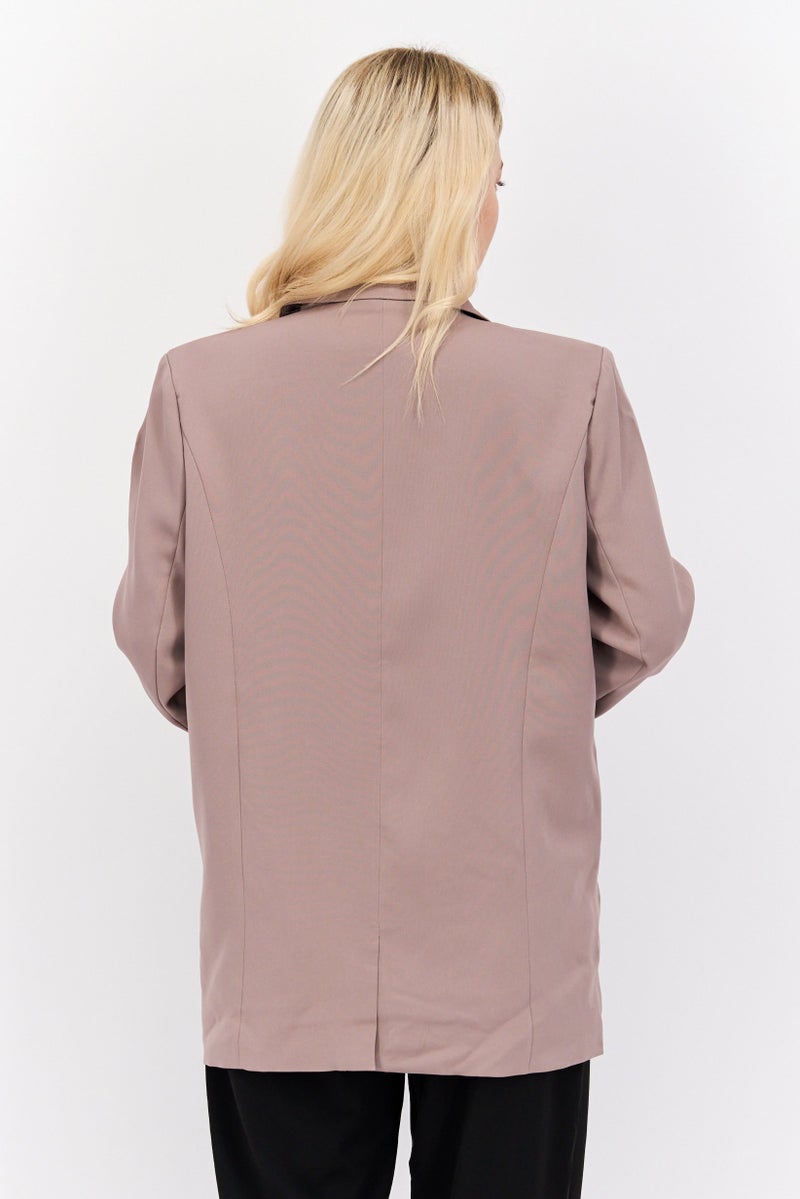 4th & Reckless Women Tall Fit Solid Blazer, Mauve - Image 2