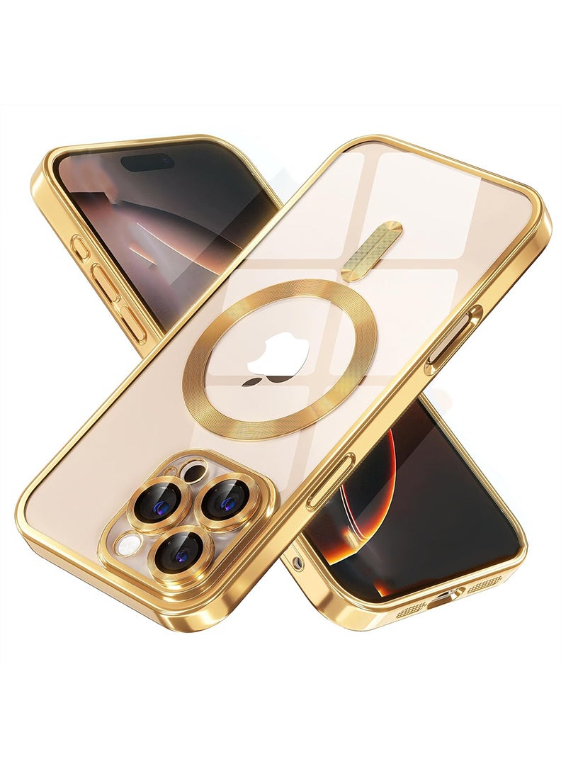 Theodor - Premium Soft Clear Case for iPhone 16 Pro Max Camera Lens Full Protection, Compatible with MagSafe Wireless Charging, Shockproof TPU Phone Cover iPhone 16 Pro Max 6.9 Inch 2024 -Desert Titanium - Image 1