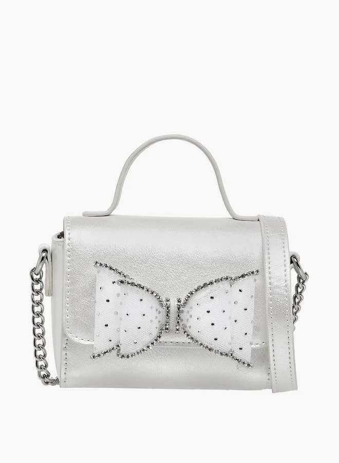 Celeste Bow Embellished Crossbody Bag with Chain Strap Ramadan Collection