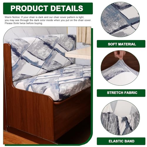 CRFATOP 2 Sets RV Dinette Cushion Covers Printed Camper Cushion Slipcover Stretch 2 Seat Sofa Chair Cover Furniture Protector for RV Camper Car Bench 2 Backrest Covers 2 Bench Covers09 - Image 3