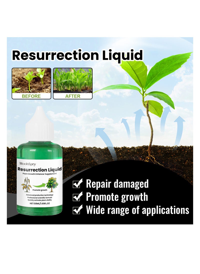MOONSPRY 50ml Plant Activation Liquid Solution – Plant Resurrection & Growth Enhancer, Liquid Fertilizer for Seedlings, Rooting Hormones for Cuttings, Plant Growth Supplement - Image 4