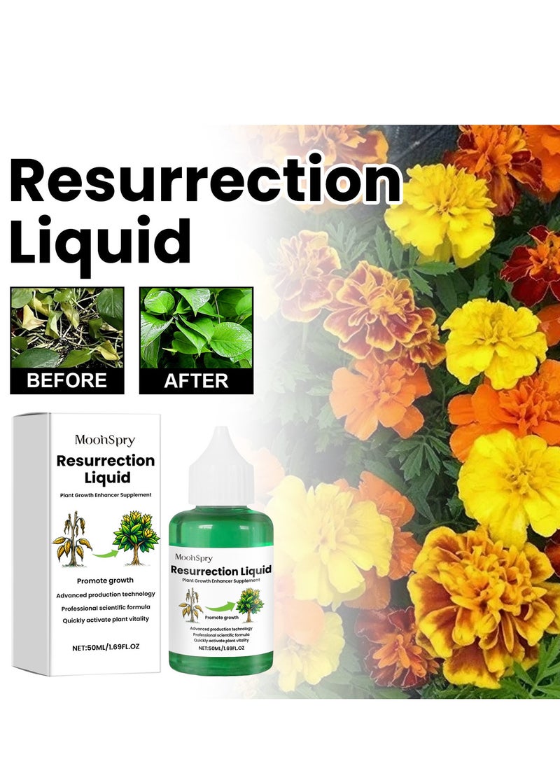 MOONSPRY 50ml Plant Activation Liquid Solution – Plant Resurrection & Growth Enhancer, Liquid Fertilizer for Seedlings, Rooting Hormones for Cuttings, Plant Growth Supplement - Image 2