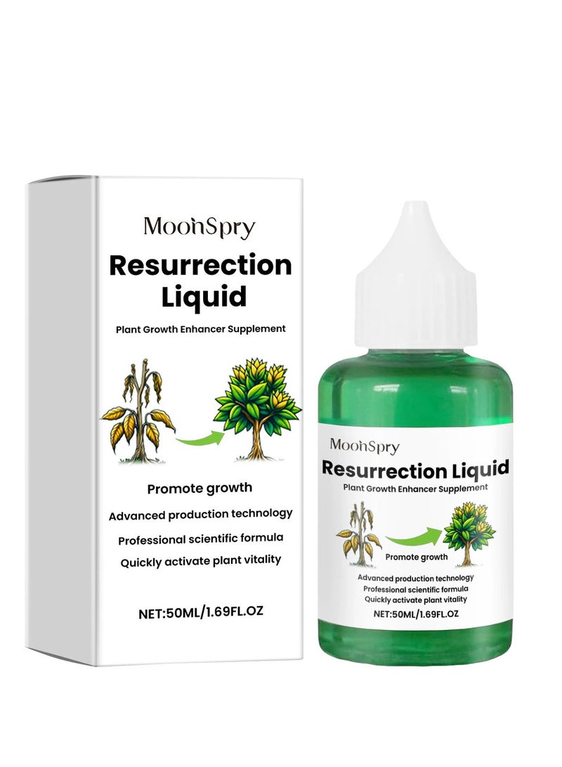 MOONSPRY 50ml Plant Activation Liquid Solution – Plant Resurrection & Growth Enhancer, Liquid Fertilizer for Seedlings, Rooting Hormones for Cuttings, Plant Growth Supplement - Image 1