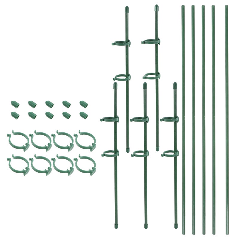 1 Set of Garden Plant Support Stakes Garden Single Stem Floral Flower Support Stake for Tomatoes - Image 1