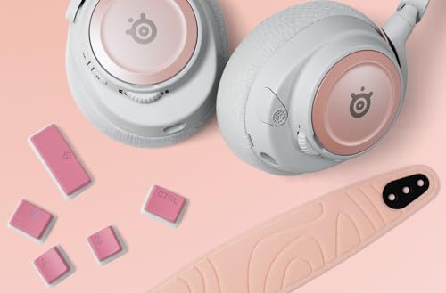 SteelSeries Nova Booster Pack -Gaming Headset Accessory - Nylon Headband - Customize with Unique Speaker Plates - Rose Quartz - Image 3