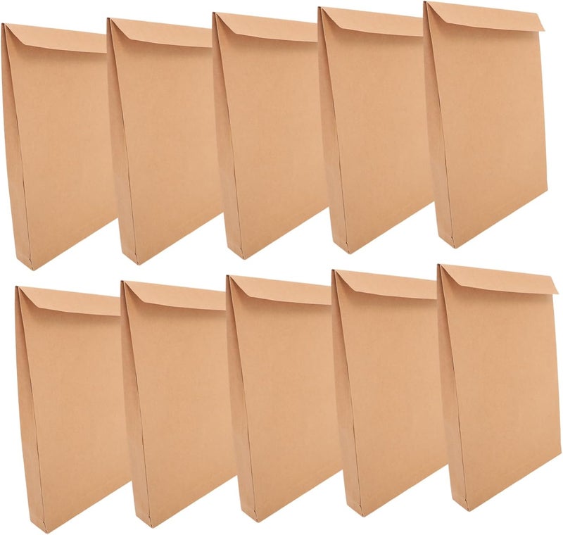 Gadpiparty 10pcs Kraft Mailing Envelopes with Self Sealing Adhesive Document Clothing Shipping Bags Versatile Packing for Secure Shipping - Image 1