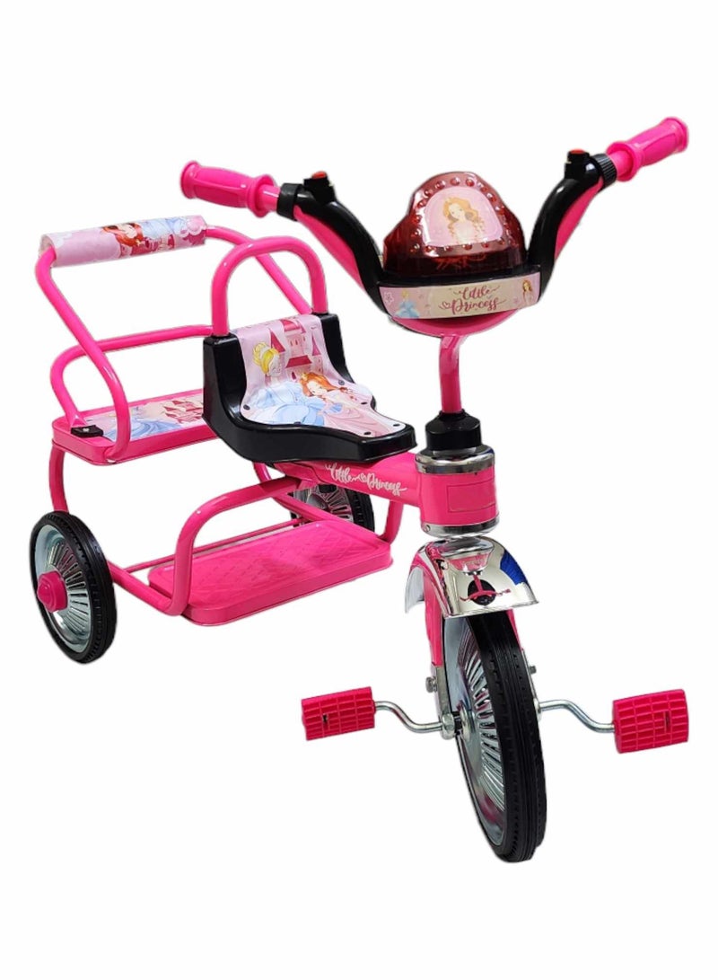 Tricycle Double Seated Iron Bike for Kids with Sounds and Light  - Image 1