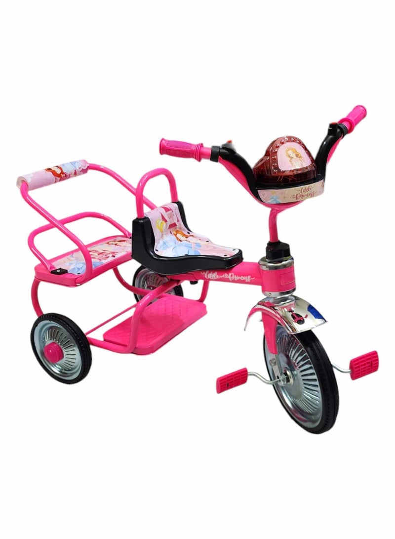 Tricycle Double Seated Iron Bike for Kids with Sounds and Light  - Image 2