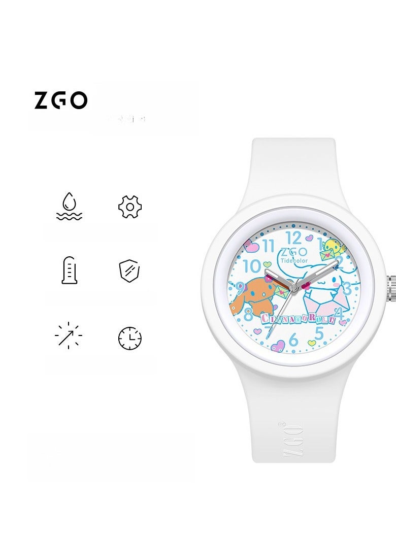 ZGO ساعة هدية للأطفال بمناسبة بدء الدراسة، ساعة على طراز الطلاب، ساعة سيليكون لطيفة برسوم كرتونية - Image 1