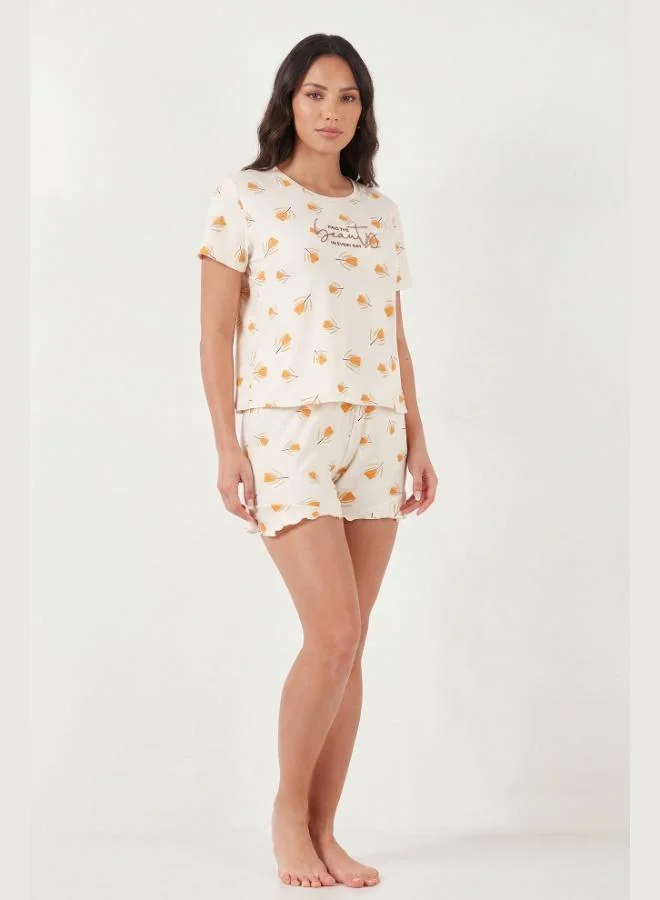 Lela  Lela Patterned Bamboo Blend Regular Fit Shorts Pajama Set Women's PAJAMA SET 6097715 for Women | Best Price UAE