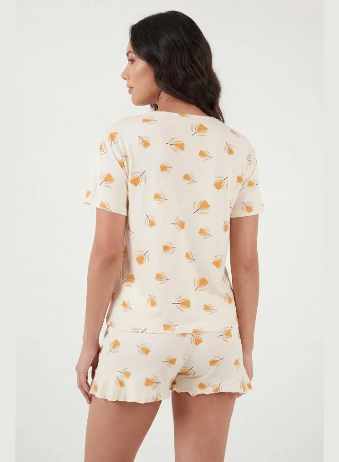 Lela  Lela Patterned Bamboo Blend Regular Fit Shorts Pajama Set Women's PAJAMA SET 6097715 for Women | Best Price UAE