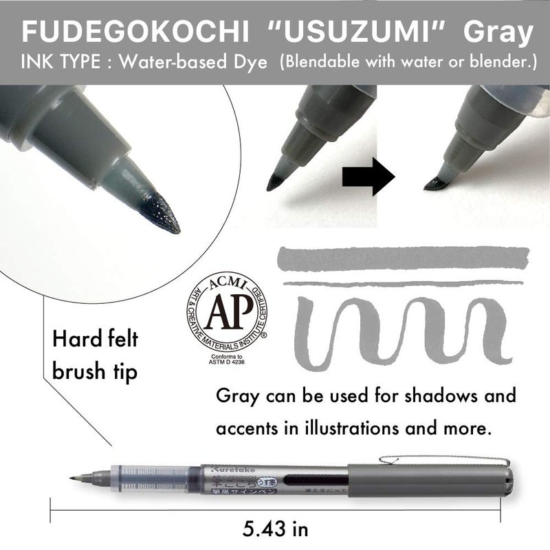 Kuretake Zig Inktober pen set, for Illustration, Manga Drawing, Lettering and Calligraphy, Professional Artist, Made in Japan (FUDEGOKOCHI(3pcs.)) - Image 5
