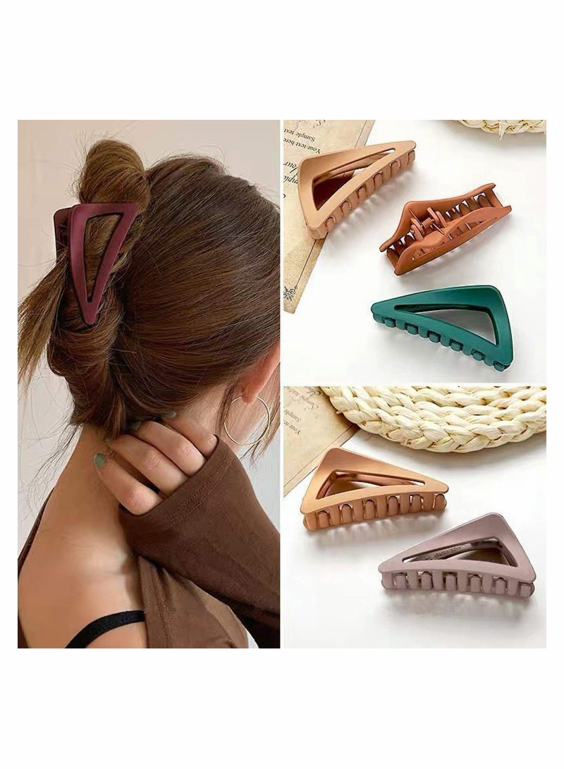 Excefore Hair Clips for Women Girls Fine Hair, Nonslip French Hair Claw Clips for Medium Thick Hair, Strong Hold Matte Hair Jaw Clips Tri Hair Claws Hair Clamps 6 pieces - Image 3