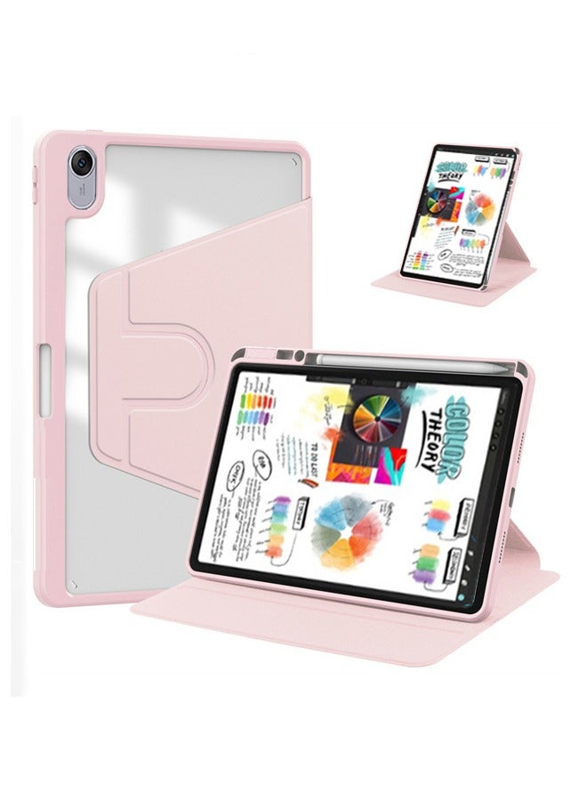 لـ Xiaomi Redmi Pad 2 11 بوصة 2025 غطاء الحالة ، حالة حماية اللوح ، تصميم الدوار 360 درجة من الاكريليك ، إيقاظ / نوم تلقائي ، جلد ناعم ، وردي - Image 1