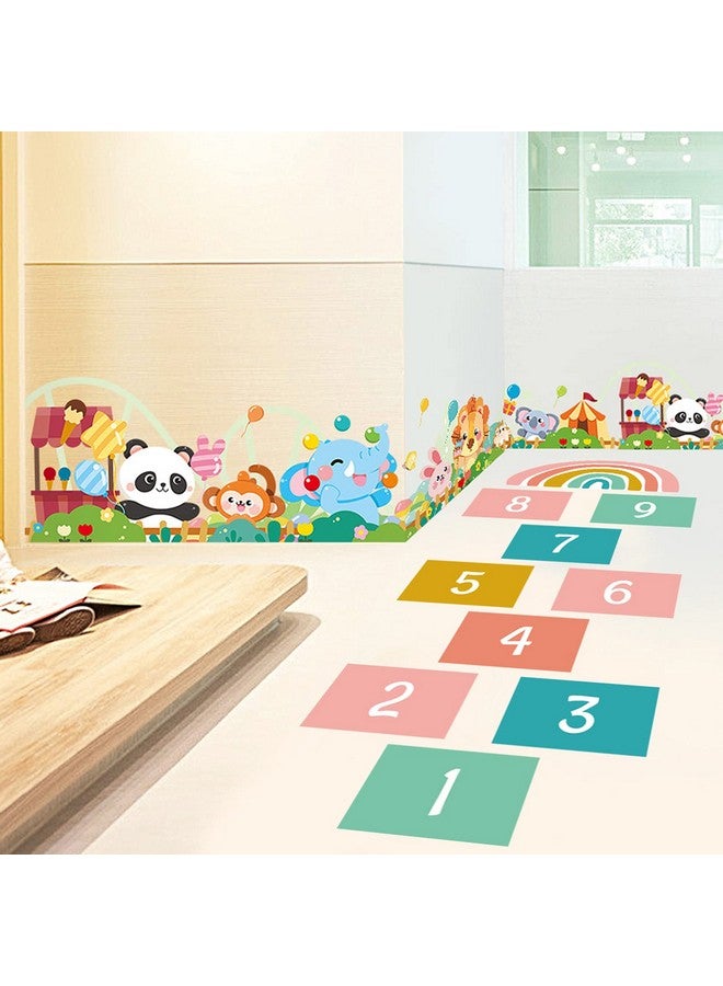 KMOTASUO Hopscotch Game, DIY Cartoon Grid Game Stickers, Creative Hopscotch Stickers for Kids, 20 Number Decals, Bedroom Floor Decor, Nursery Ground Corridor Game (2 Sets) - Image 5