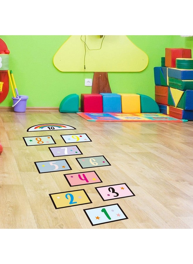 KMOTASUO Hopscotch Game, DIY Cartoon Grid Game Stickers, Creative Hopscotch Stickers for Kids, 20 Number Decals, Bedroom Floor Decor, Nursery Ground Corridor Game (2 Sets) - Image 4
