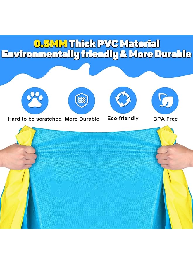 KASTWAVE Splash Pad Thicken Extra Large 220Cm Non Slip Sprinkler Pool For Kids & Dogs Water Toys Big Splash Pad For Summer Outdoor Easy To Use/Clean - Image 4